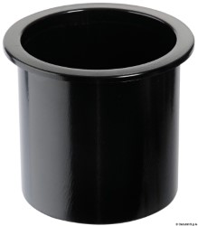 Einbauglashalter aus ABS, schwarz 